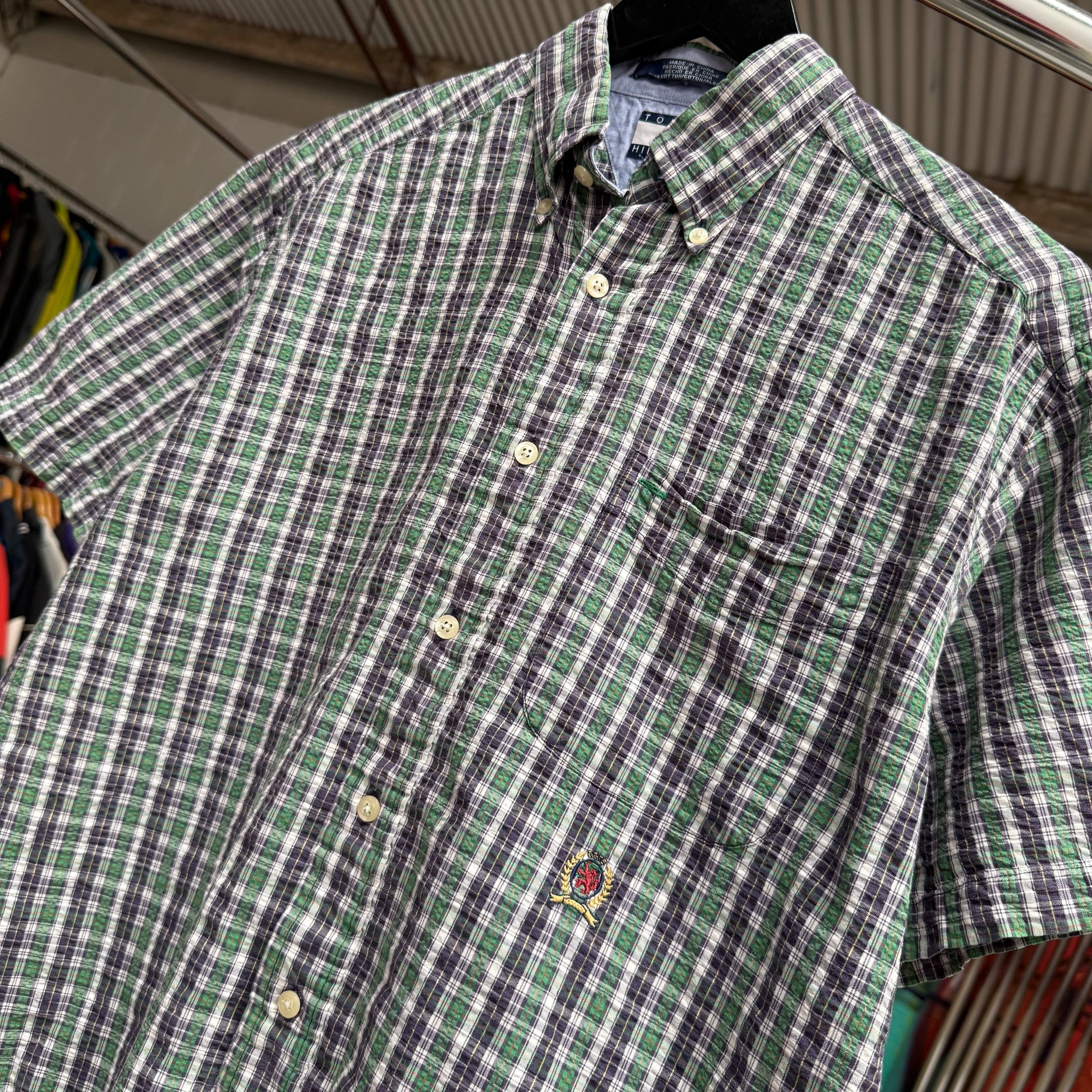 1990'S TOMMY HILFIGER CREST BUTTON-UP - M