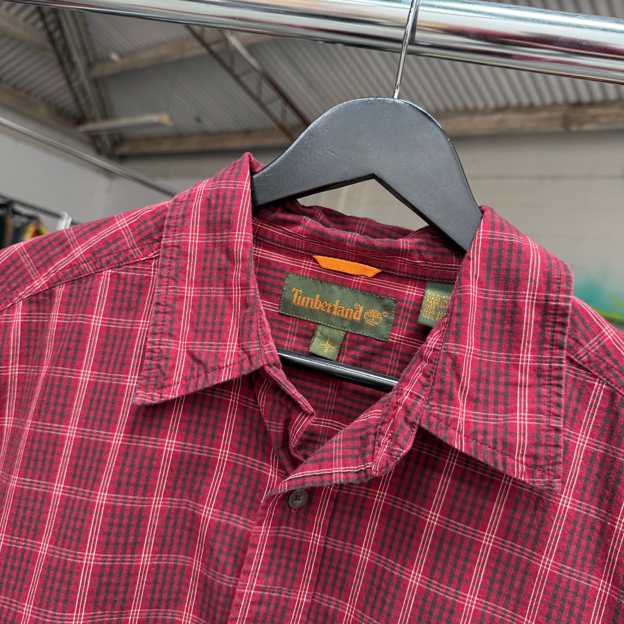 2000'S TIMBERLAND PLAID BUTTON-UP - XL