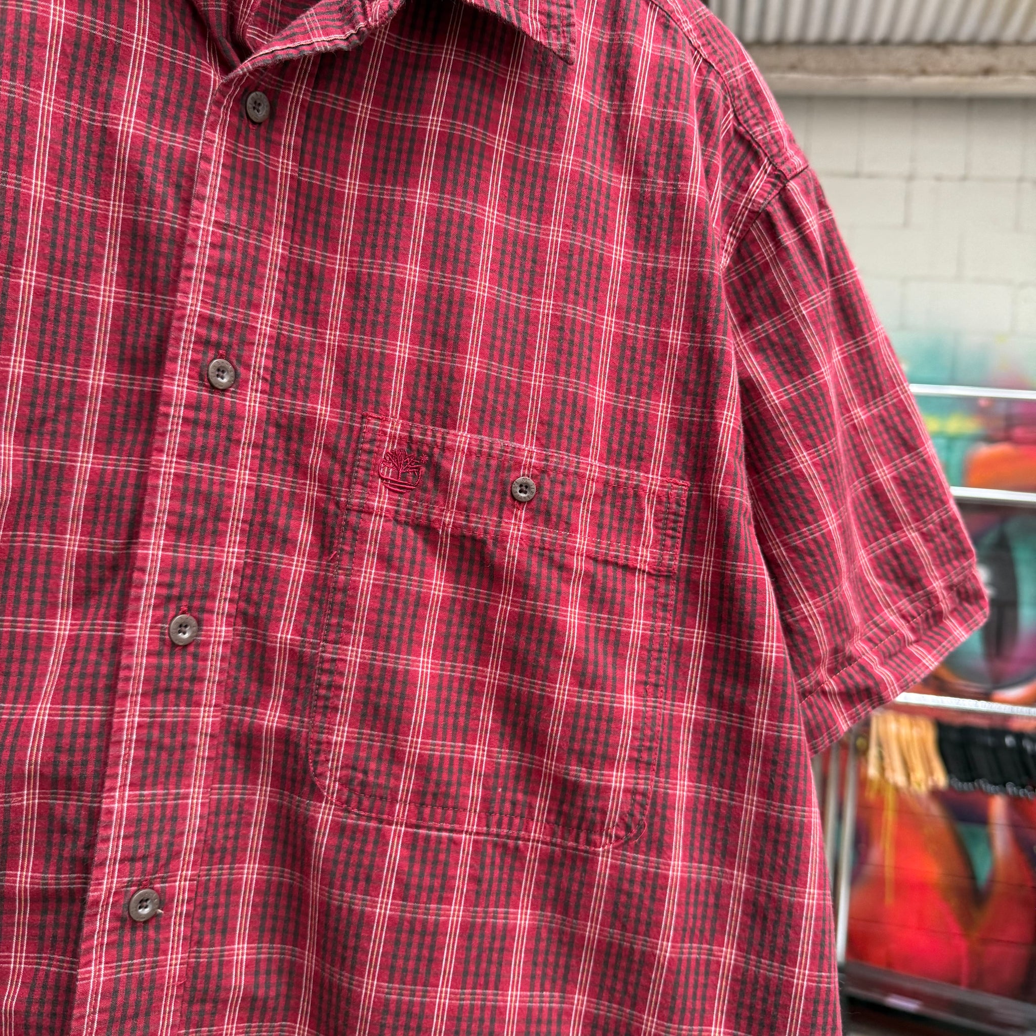 2000'S TIMBERLAND PLAID BUTTON-UP - XL