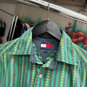 1990'S TOMMY HILFIGER CREST STAR BUTTON-UP - L