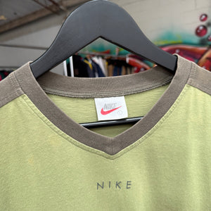 1990'S NIKE PANELS V-NECK TEE - L