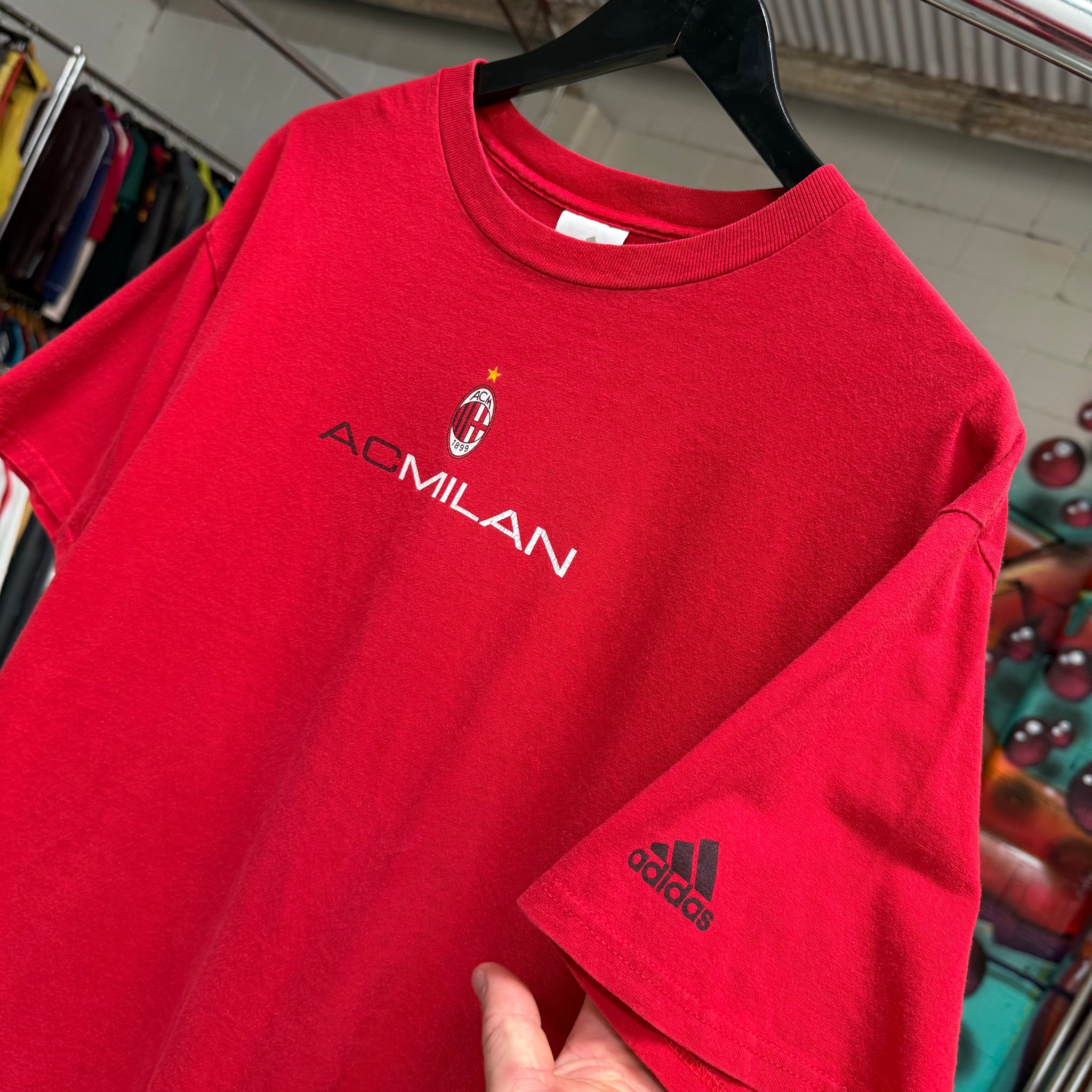 2000'S ADIDAS AC MILAN FOOTBALL TEE - M/L