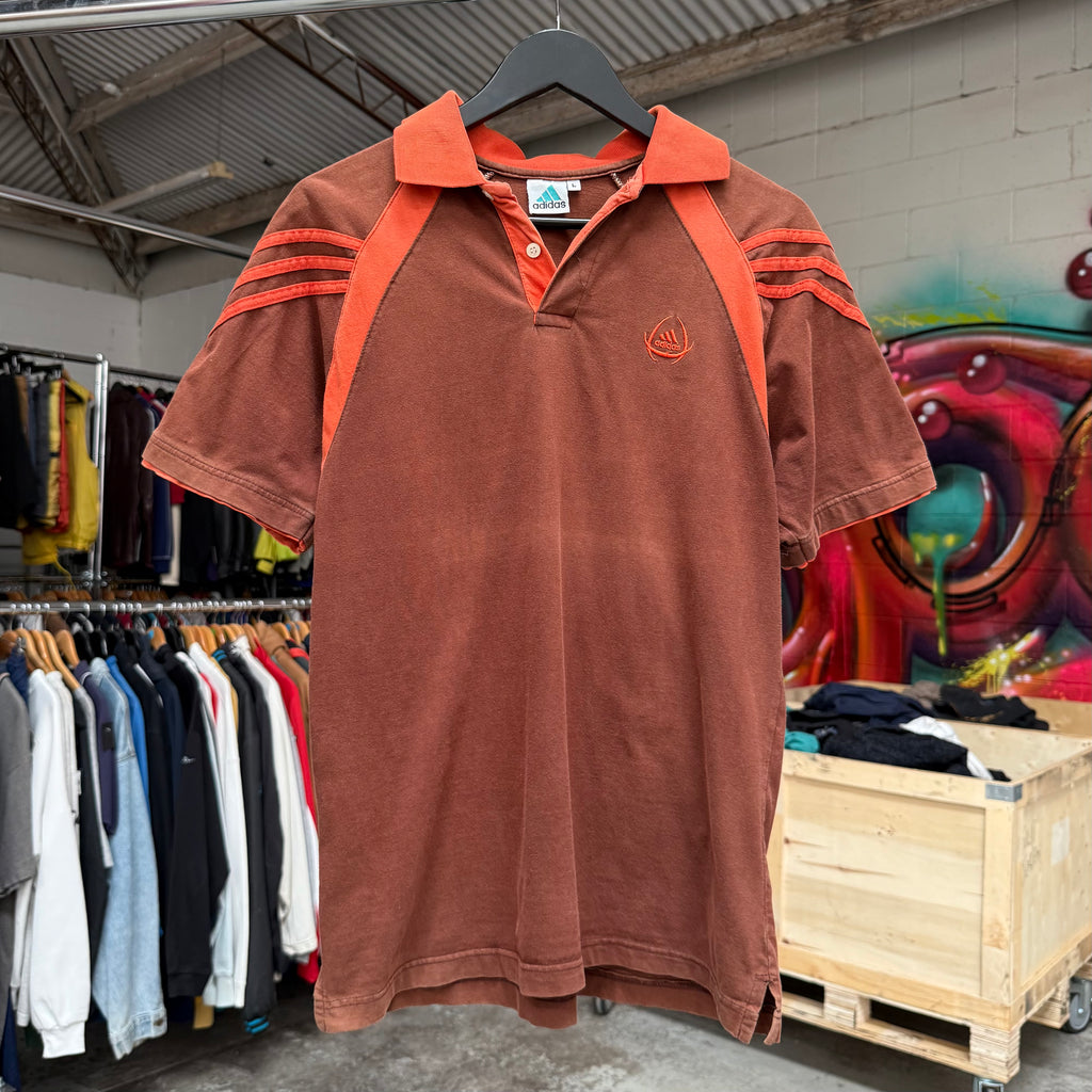 2000'S ADIDAS EMBROIDERED FOOTBALL POLO SHIRT - M