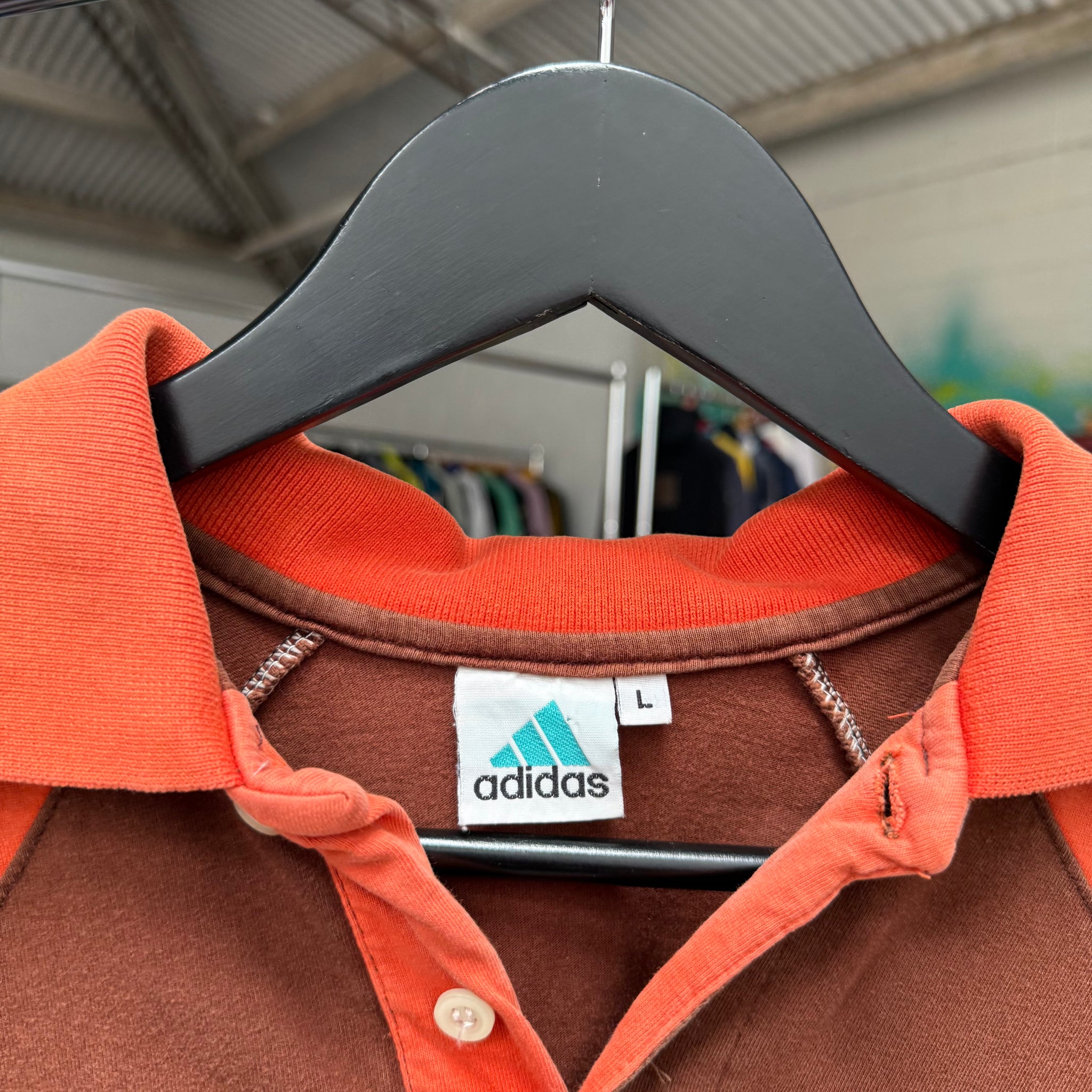 2000'S ADIDAS EMBROIDERED FOOTBALL POLO SHIRT - M