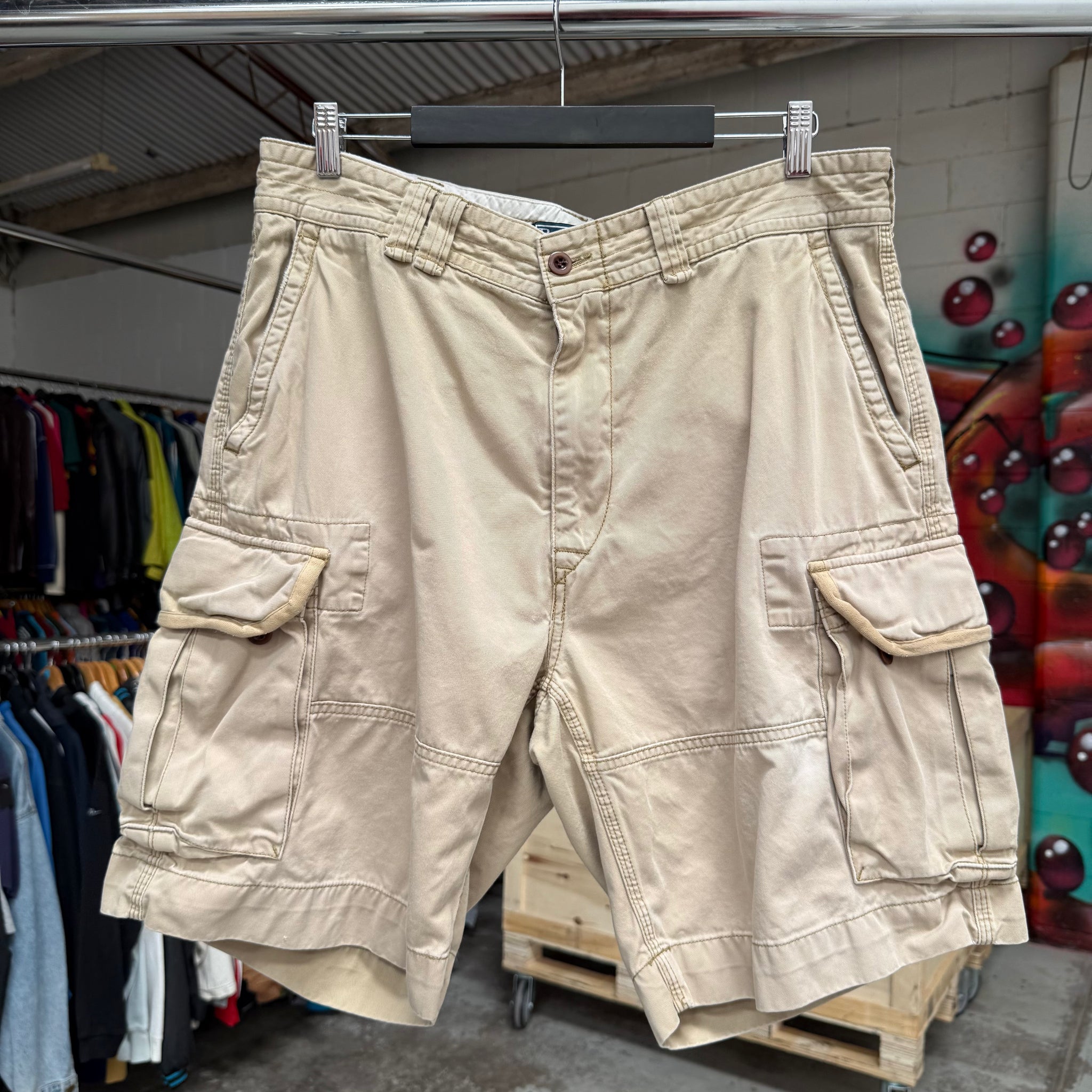 1990'S POLO RALPH LAUREN CARGO SHORTS - 34