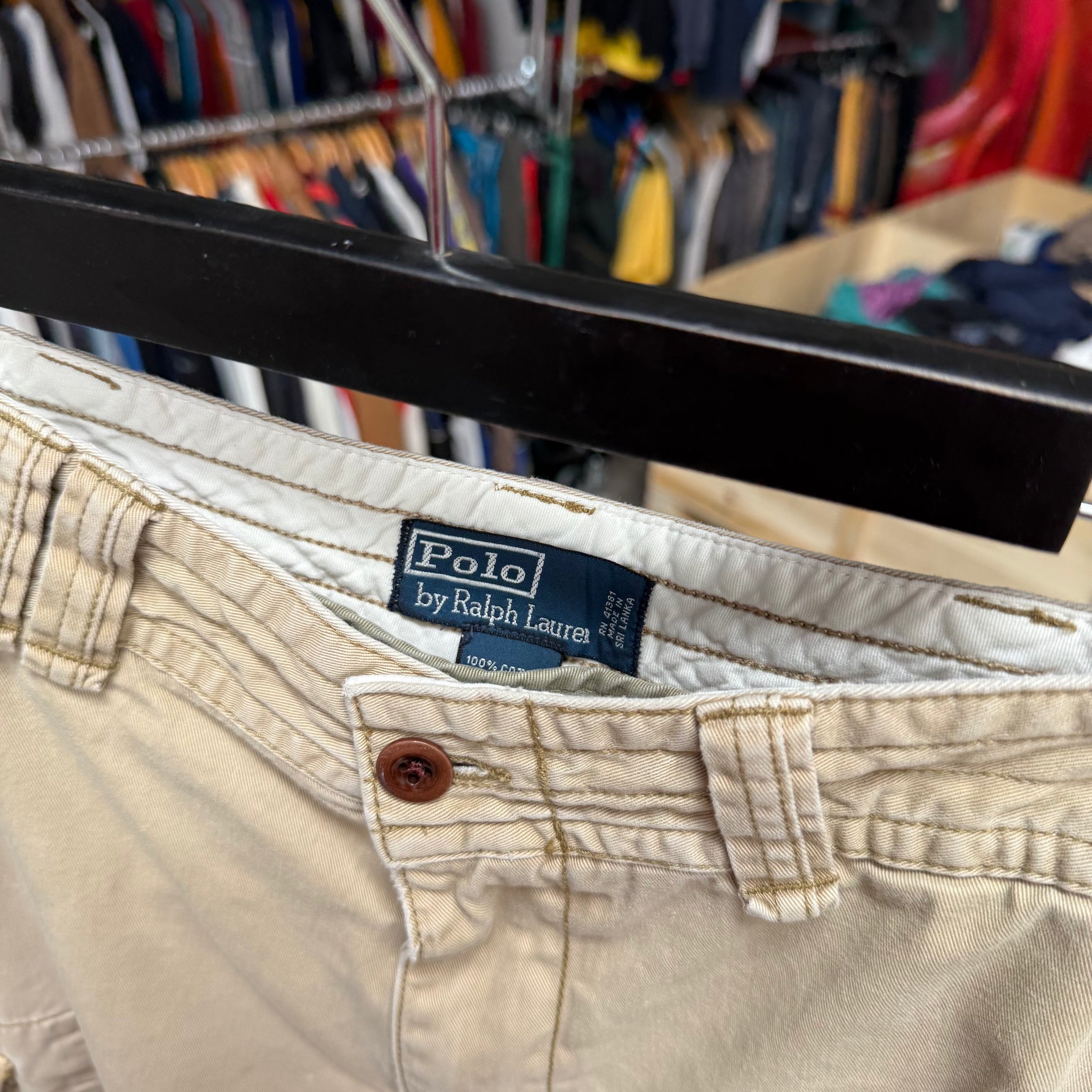 1990'S POLO RALPH LAUREN CARGO SHORTS - 34
