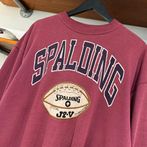 1990'S SPALDING FOOTBALL GRAPHIC SWEATSHIRT - L