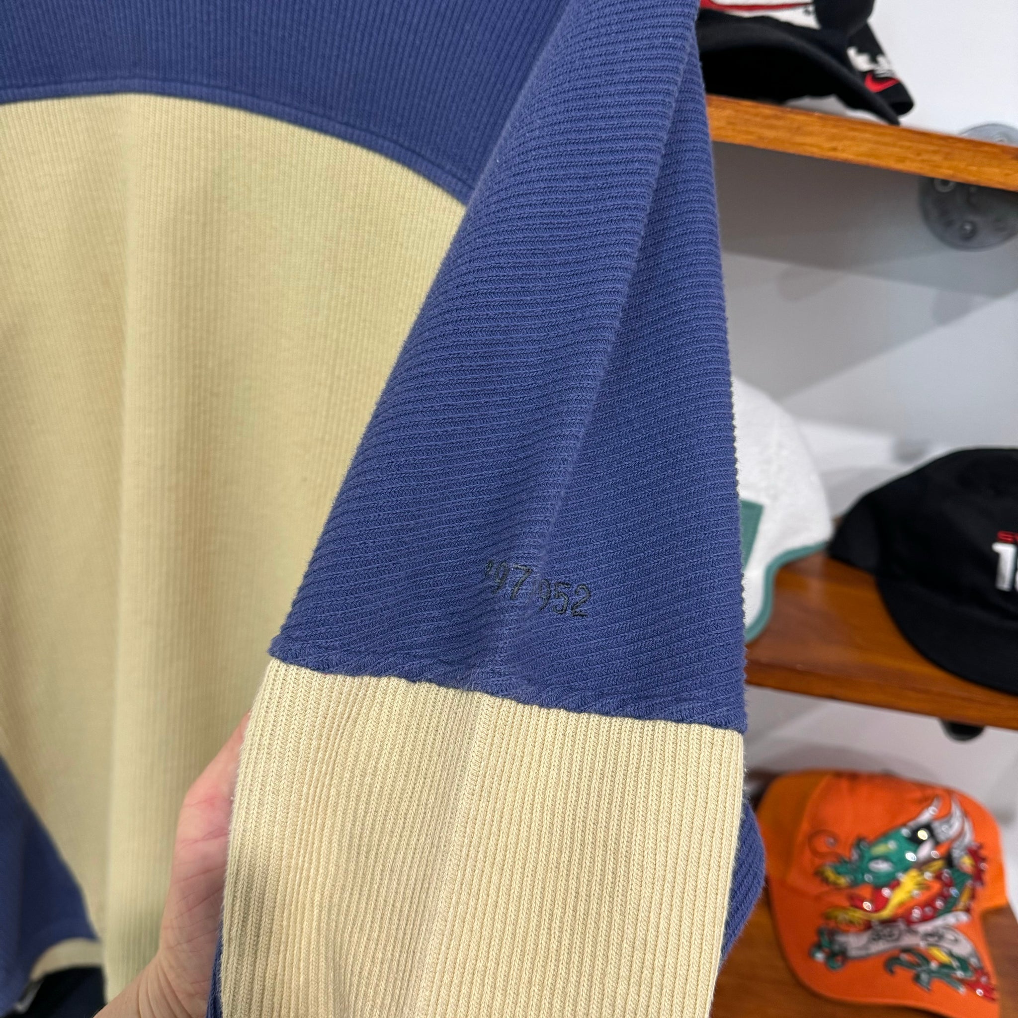 2000'S NIKE CORDUROY PANELS SWEATSHIRT - L/XL