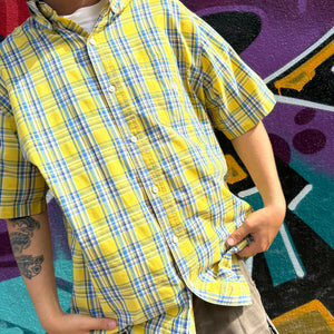 1990'S CHAPS RALPH LAUREN PLAID BUTTON UP - XL