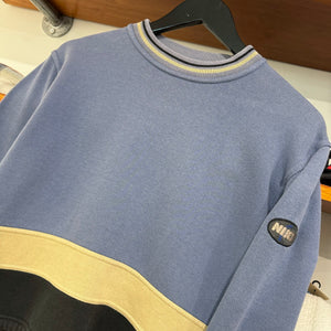 1990'S BOOT NIKE PANELS CROPPED SWEATSHIRT - XS