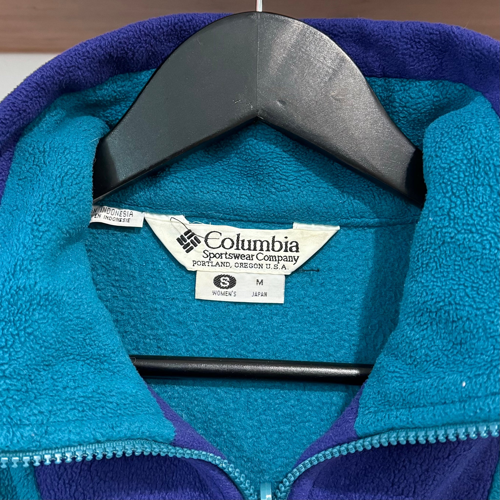 1990'S COLUMBIA TWO-TONE FLEECE JACKET - M/L