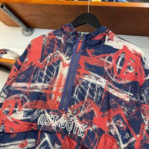 1990'S NIKE JUST DO IT CRAZY AHH PRINT 1/4 ZIP JACKET - XL