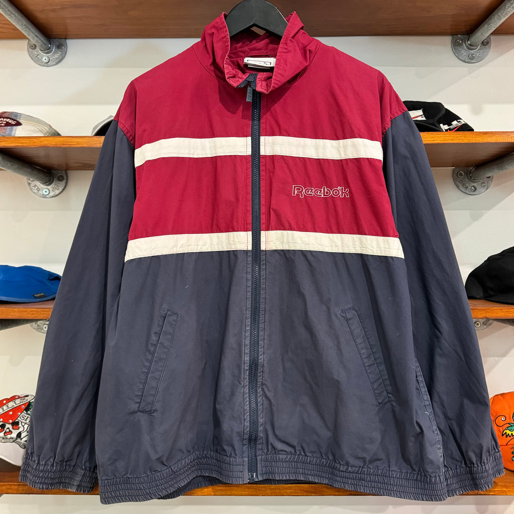 1990'S REEBOK EMBROIDERED PANELS JACKET - L