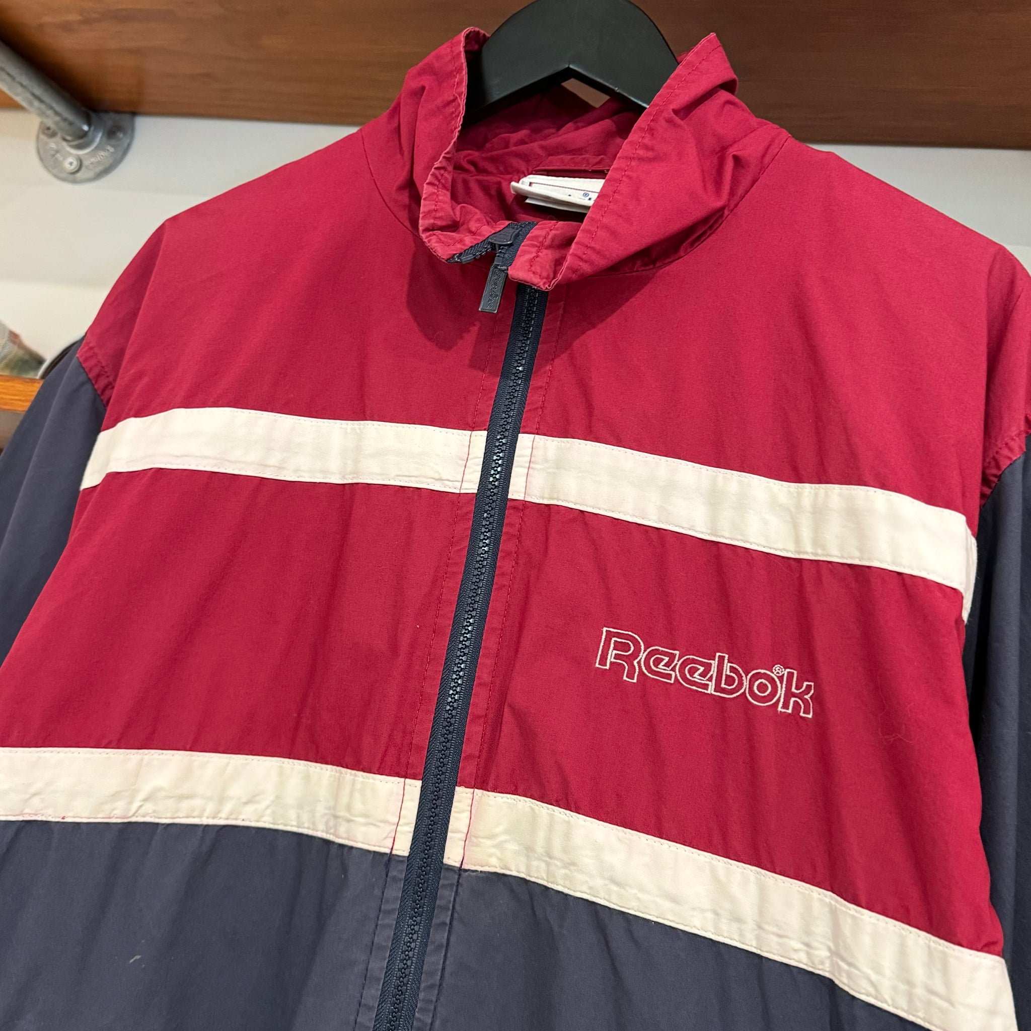 1990'S REEBOK EMBROIDERED PANELS JACKET - L