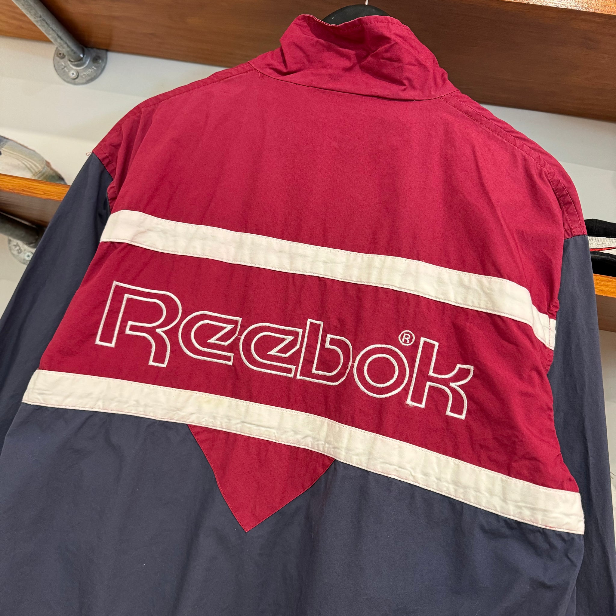 1990'S REEBOK EMBROIDERED PANELS JACKET - L