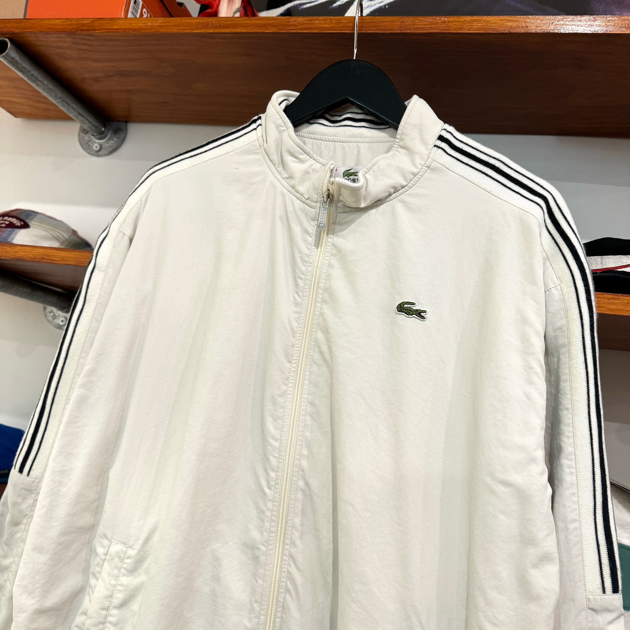 1990'S LACOSTE STRIPED JACKET - L