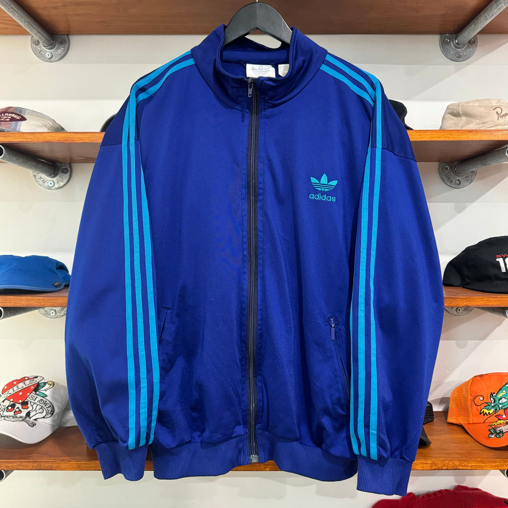 1980'S ADIDAS BIG TREFOIL LOGO JACKET - XL