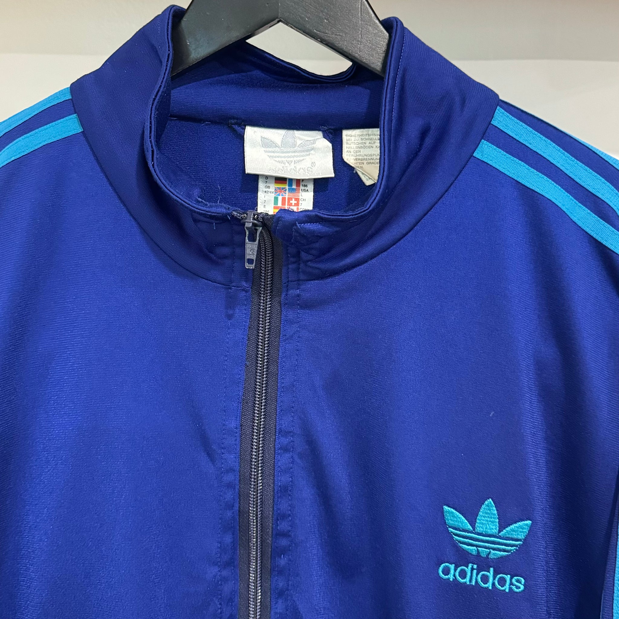 1980'S ADIDAS BIG TREFOIL LOGO JACKET - XL