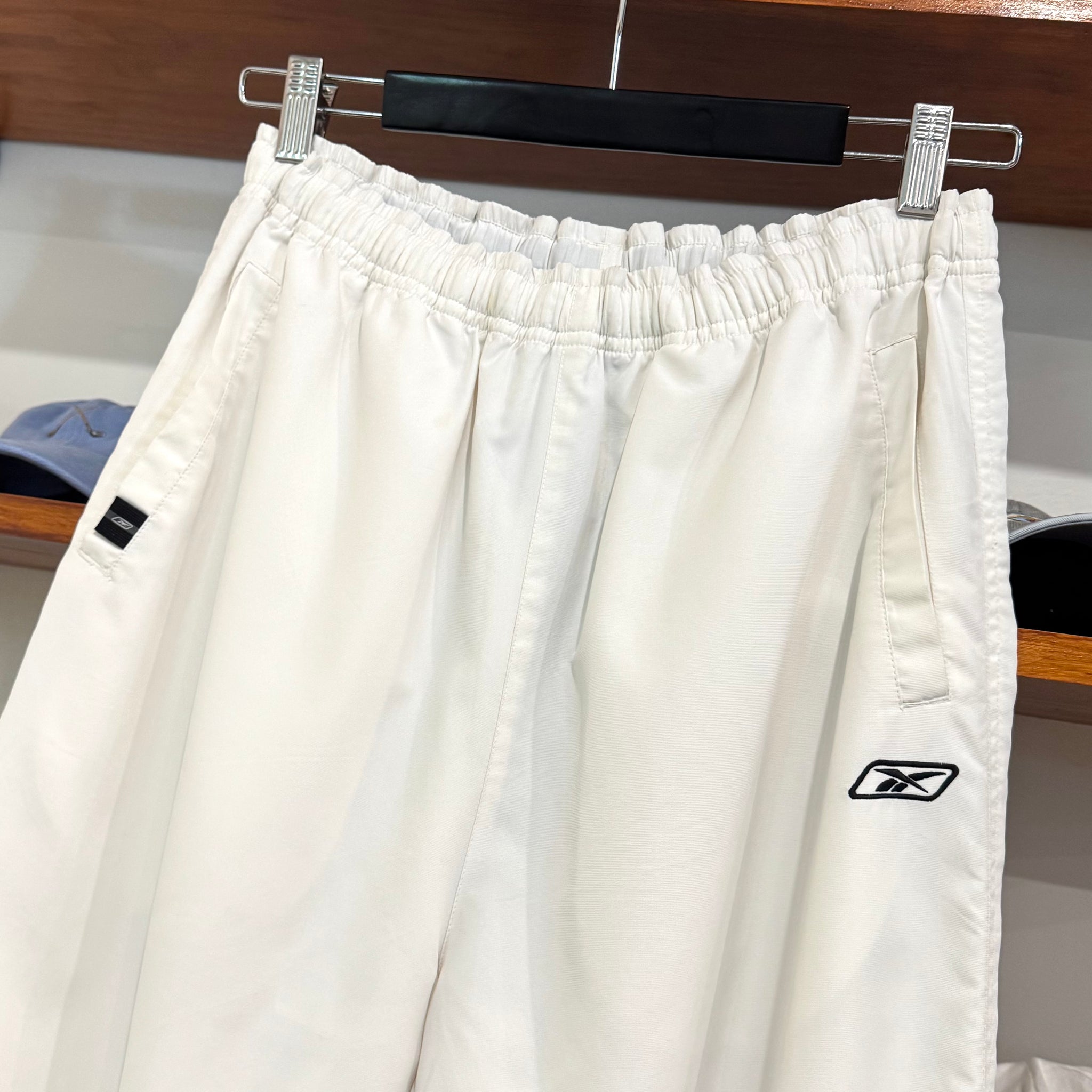 2000'S REEBOK EMBROIDERED LOGO TRACK PANTS - S