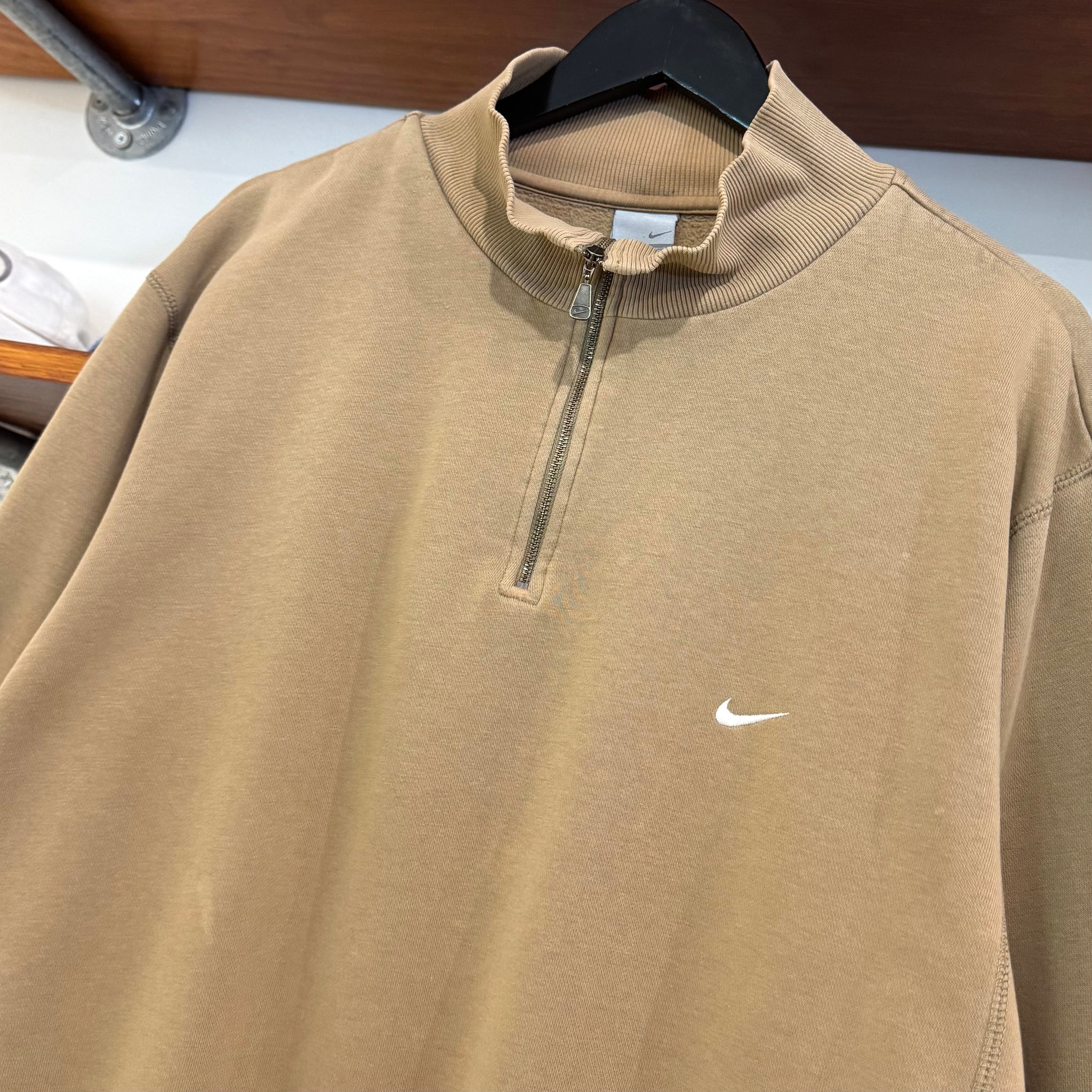 2000'S NIKE SWOOSH 1/4 ZIP SWEATSHIRT - XL