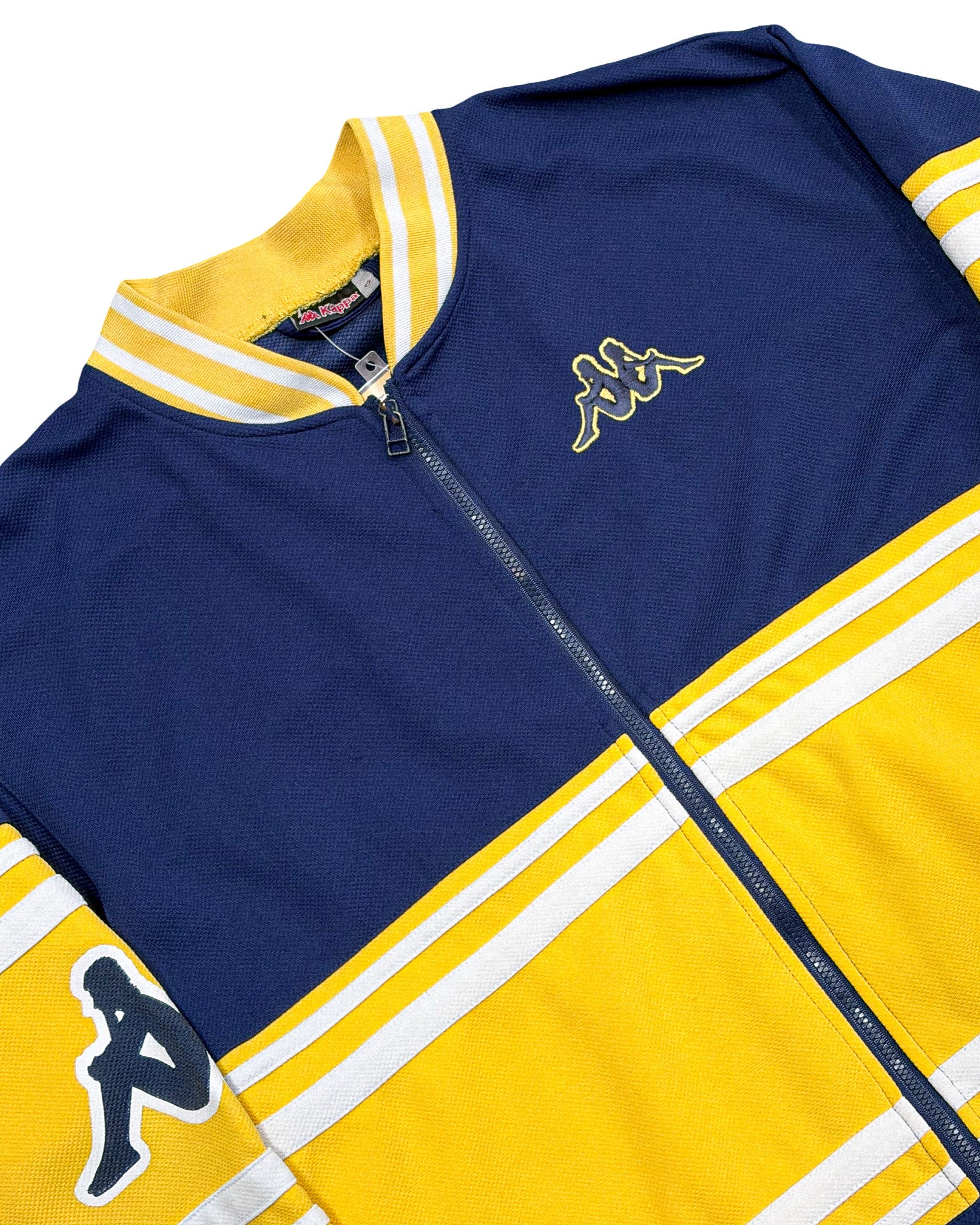 1990'S KAPPA TWO-TONE EMBROIDERED ZIP UP JACKET - M