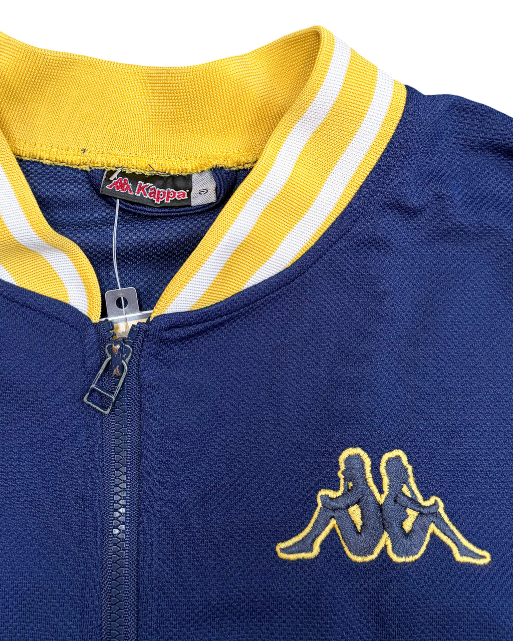 1990'S KAPPA TWO-TONE EMBROIDERED ZIP UP JACKET - M