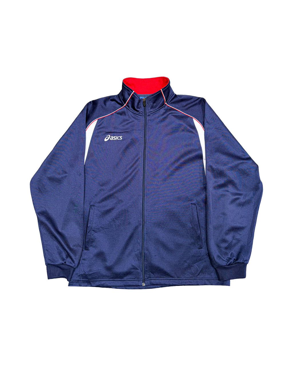 2000'S ASICS TWO TONE EMBROIDERED TRACK JACKET - L