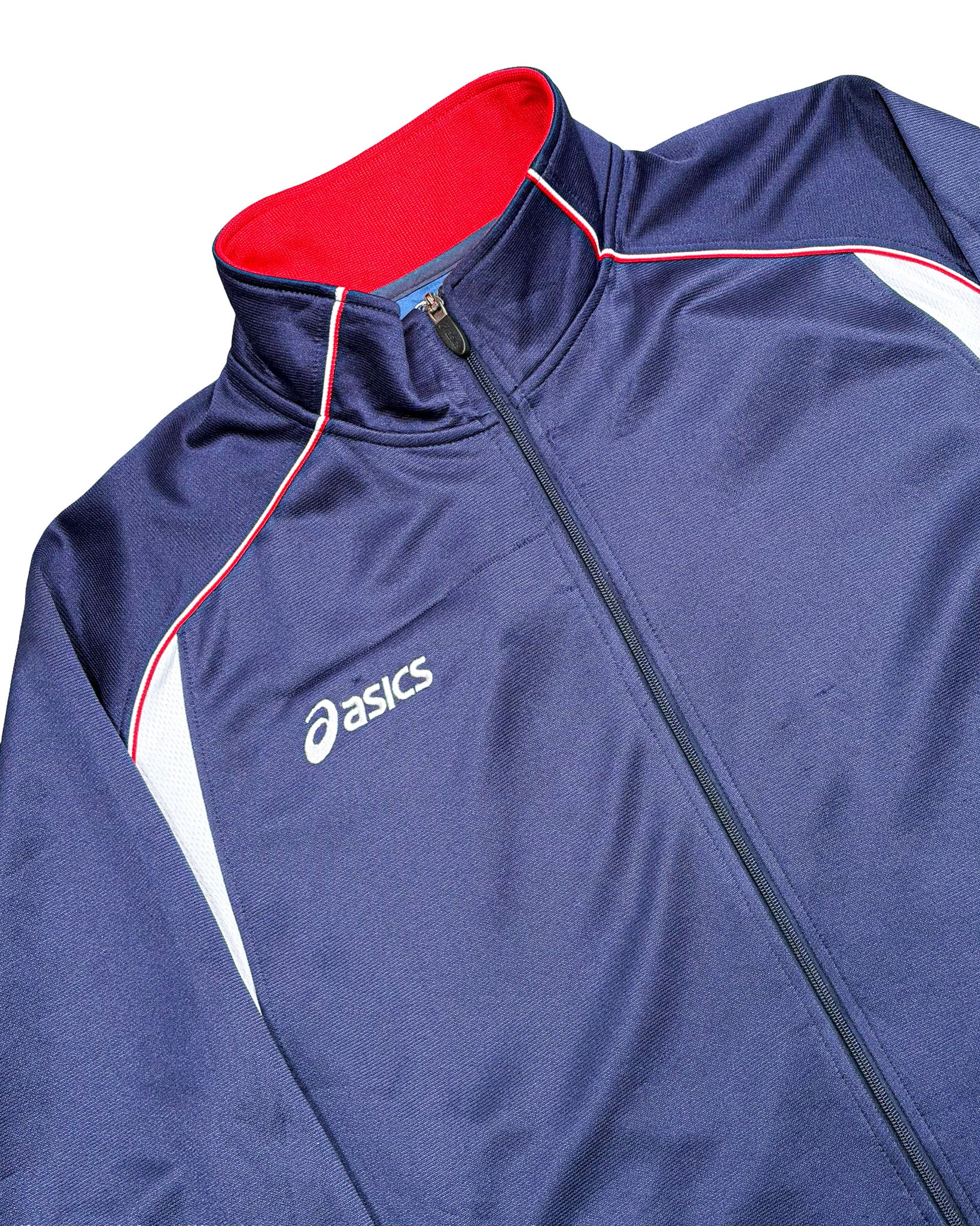 2000'S ASICS TWO TONE EMBROIDERED TRACK JACKET - L