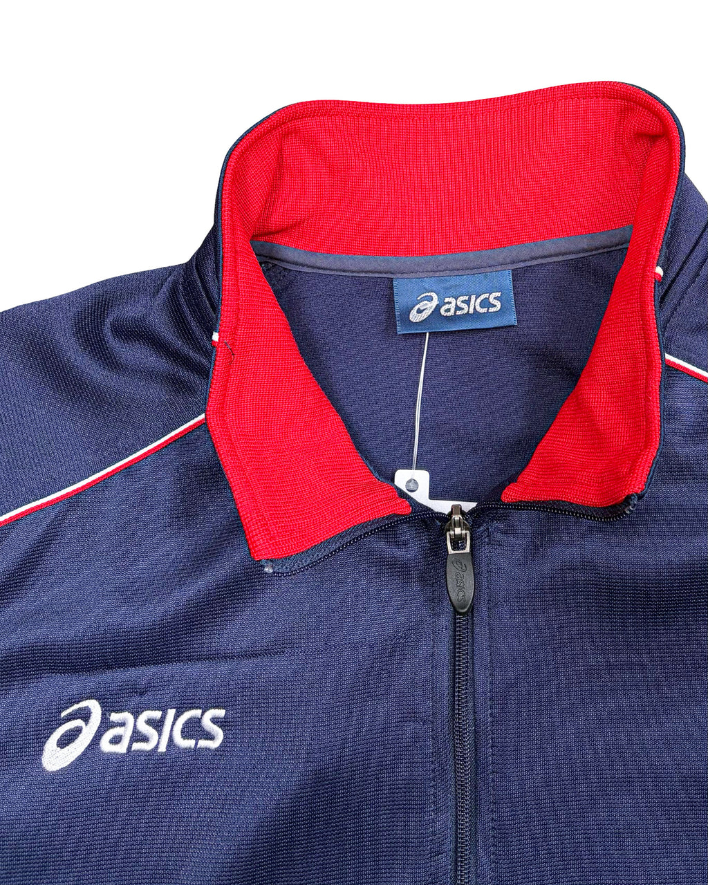 2000'S ASICS TWO TONE EMBROIDERED TRACK JACKET - L