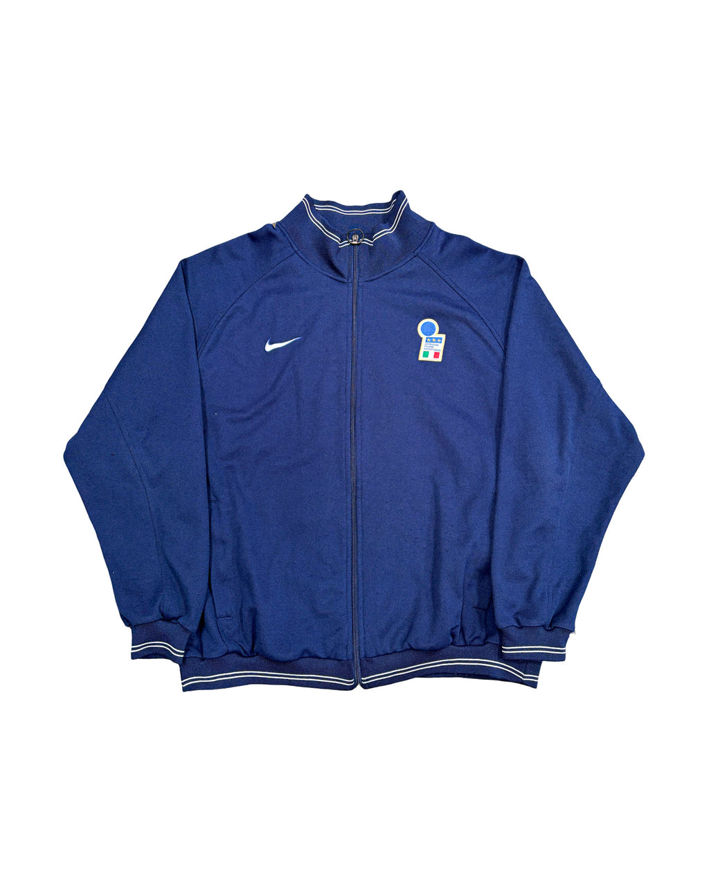 1990'S NIKE ITALIA EMBROIDERED TRACK JACKET - XXL