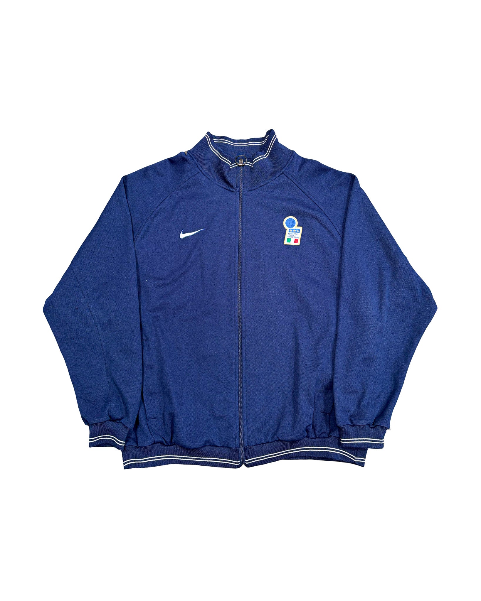1990'S NIKE ITALIA EMBROIDERED TRACK JACKET - XXL
