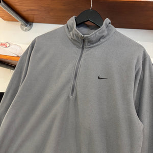 2000'S NIKE  SWOOSH EMBROIDERED 1/4 ZIP FLEECE - M