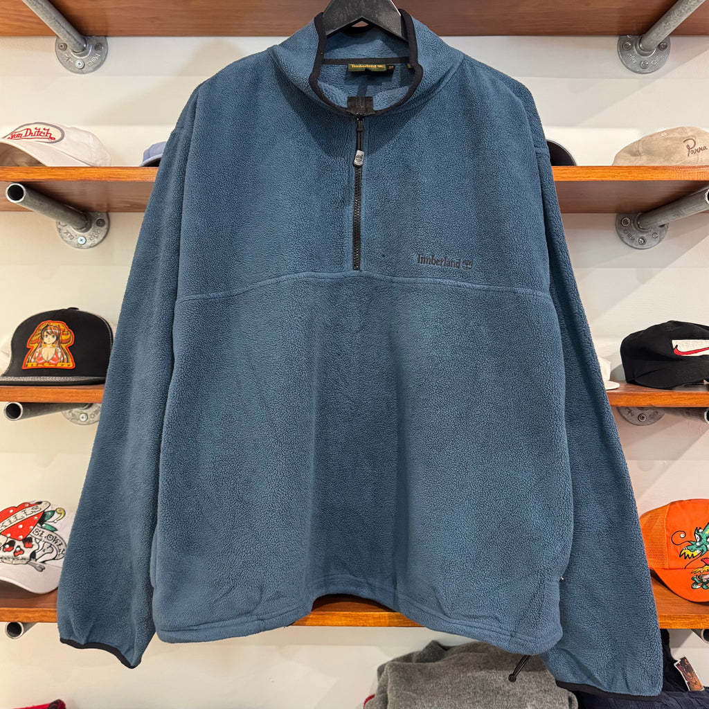 2000'S TIMBERLAND EMBROIDERED LOGO 1/4 ZIP FLEECE - XL
