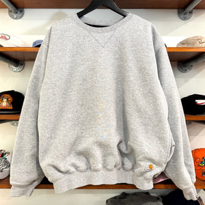 1990'S CARHARTT LOGO WAFFLE LINED SWEATSHIRT - XL