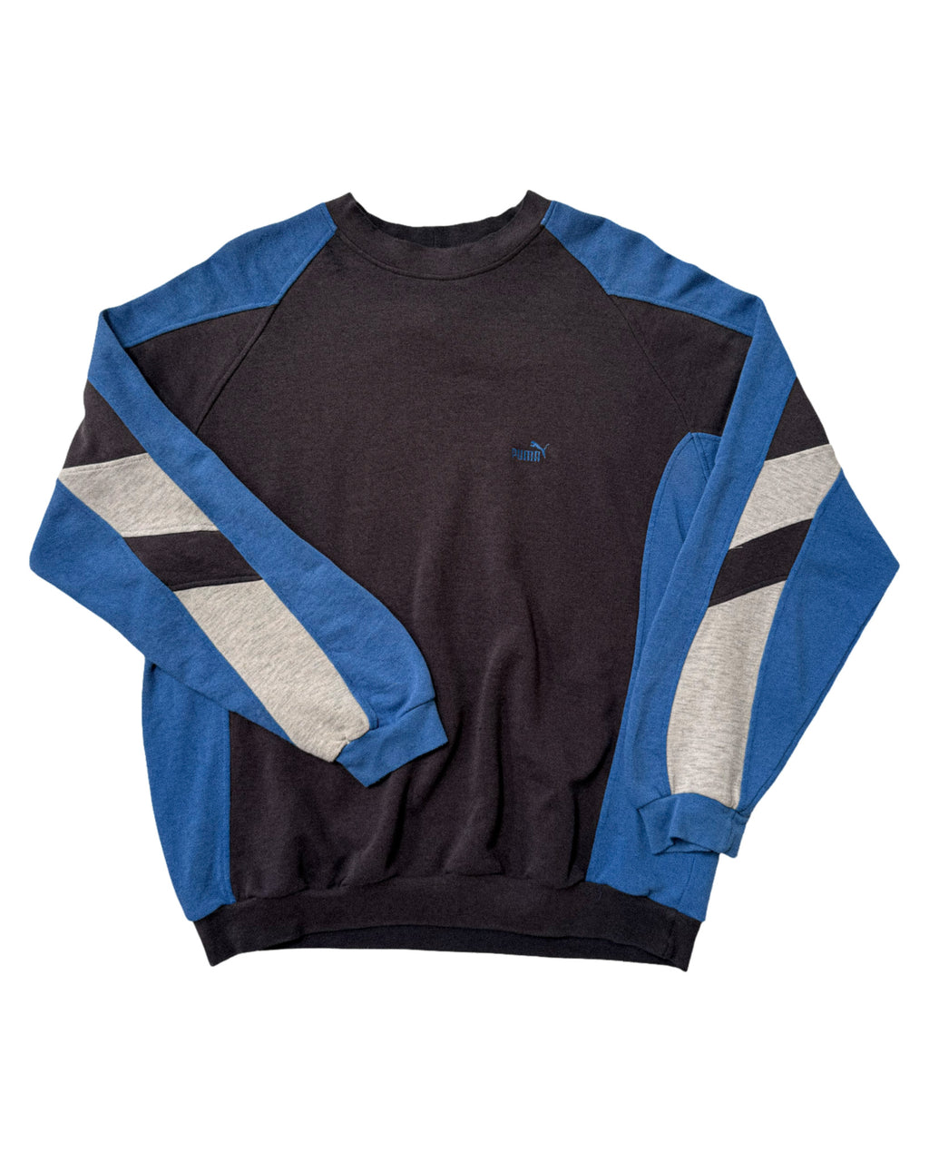 1990'S PUMA EMBROIDERED PANELS SWEATSHIRT - L