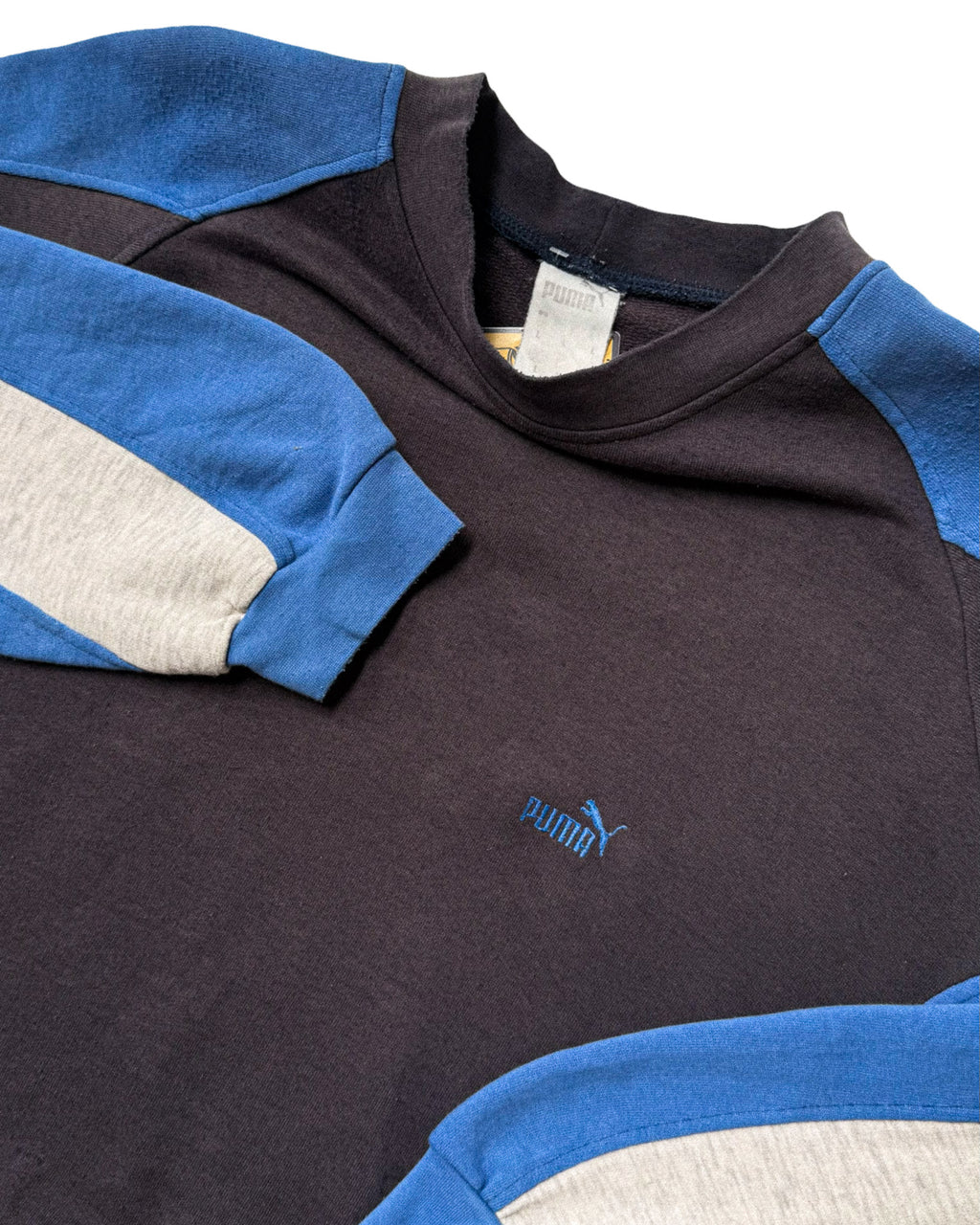 1990'S PUMA EMBROIDERED PANELS SWEATSHIRT - L