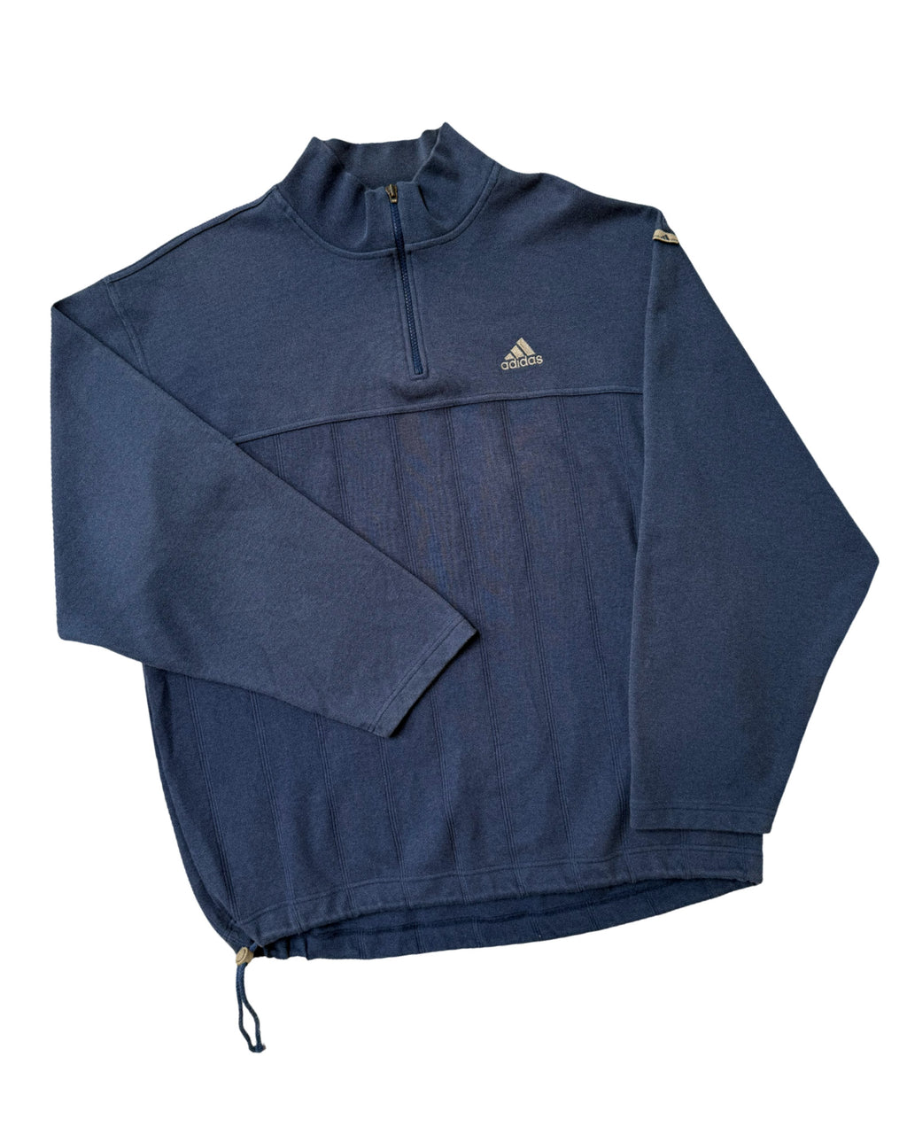 1999 ADIDAS EMBROIDERED 1/4 ZIP JACKET - XL