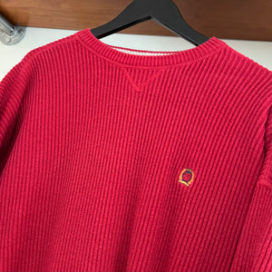 1990'S TOMMY HILFIGER CREST KNIT SWEATER - L