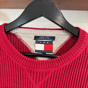 1990'S TOMMY HILFIGER CREST KNIT SWEATER - L