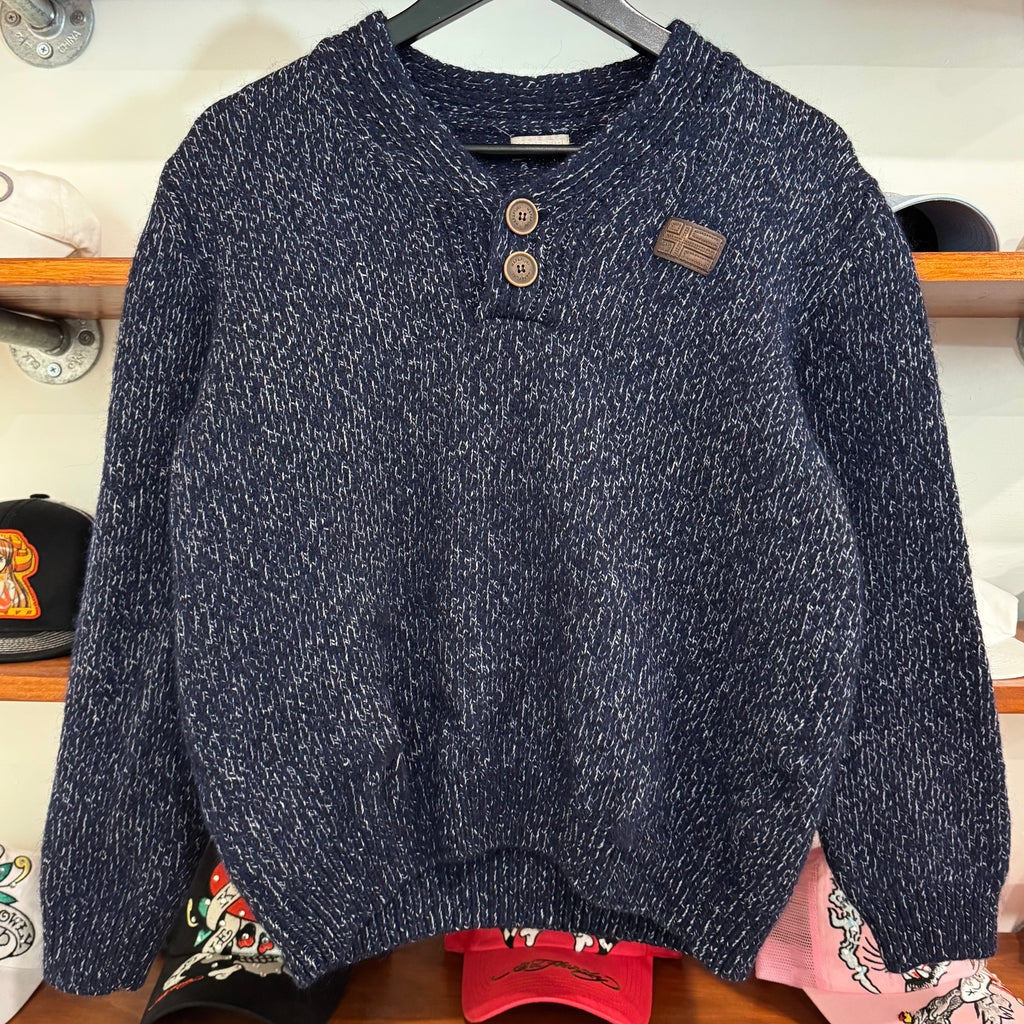 1990'S NAPAPIJRI 1/4 BUTTON-UP KNIT - M