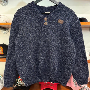 1990'S NAPAPIJRI 1/4 BUTTON-UP KNIT - M