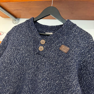 1990'S NAPAPIJRI 1/4 BUTTON-UP KNIT - M