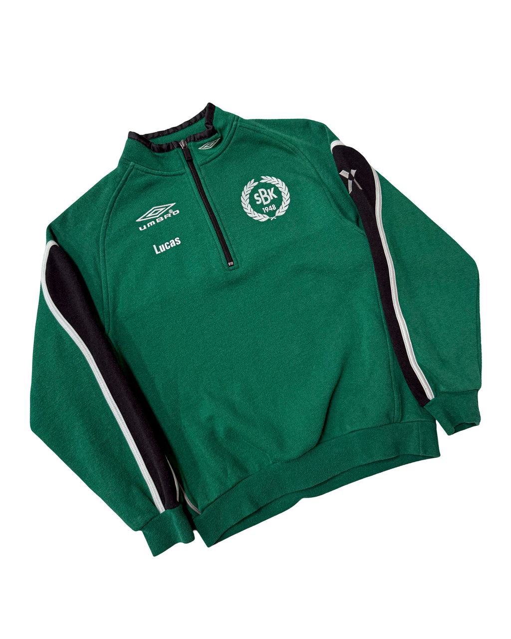 2000'S UMBRO 'SBK' 1/4 ZIP SWEATSHIRT - S