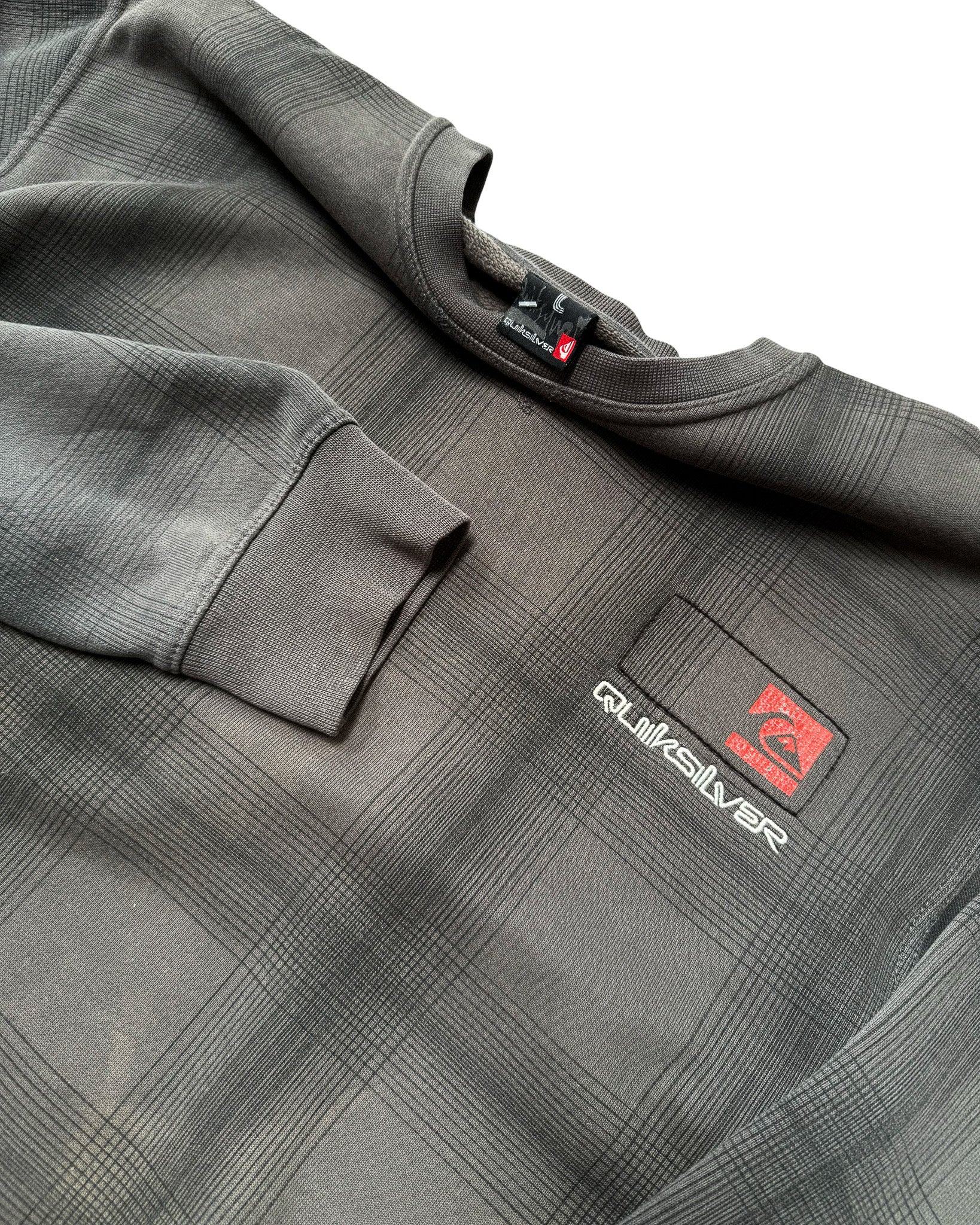 2000'S QUIKSILVER GRID SWEATSHIRT - M