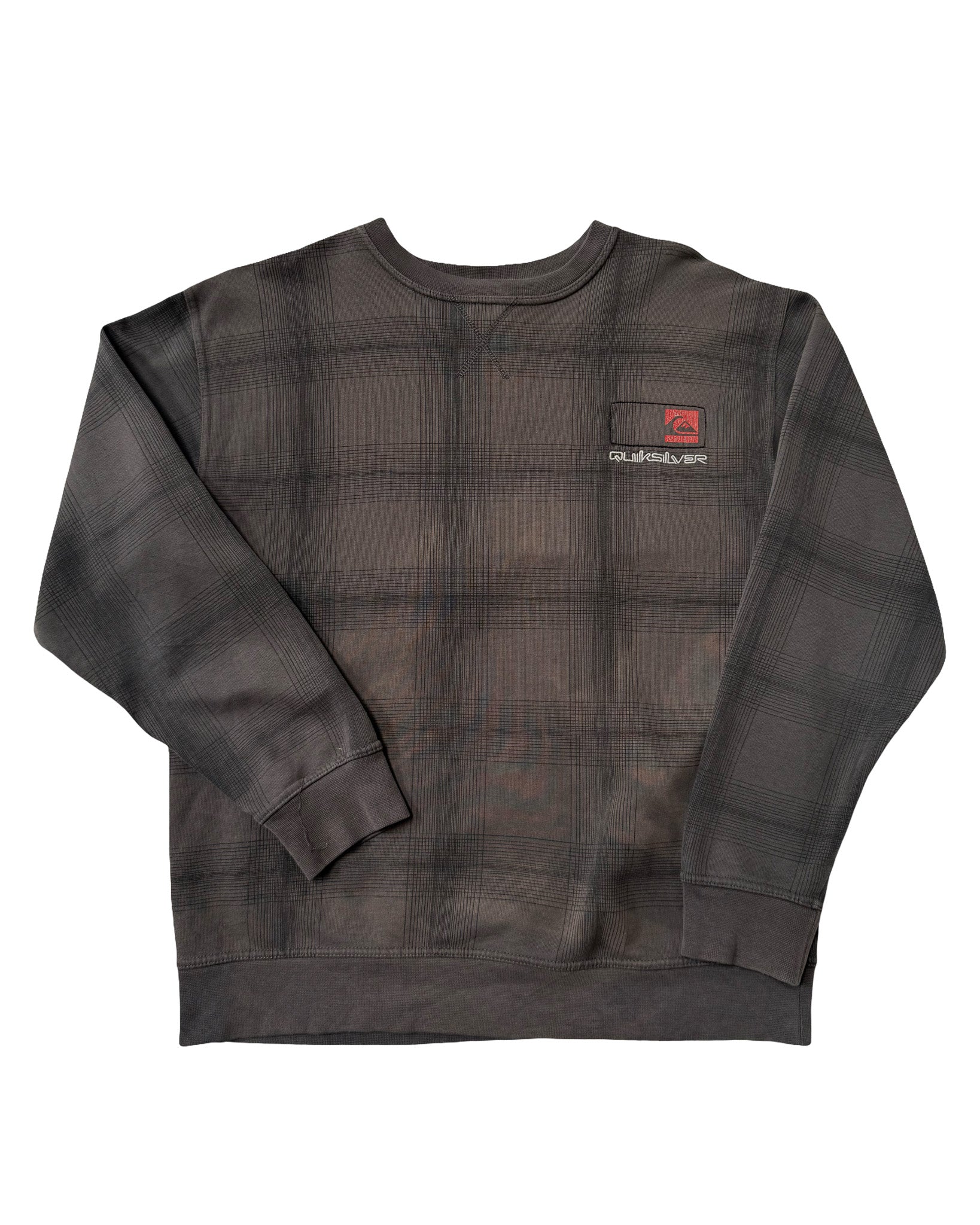 2000'S QUIKSILVER GRID SWEATSHIRT - M
