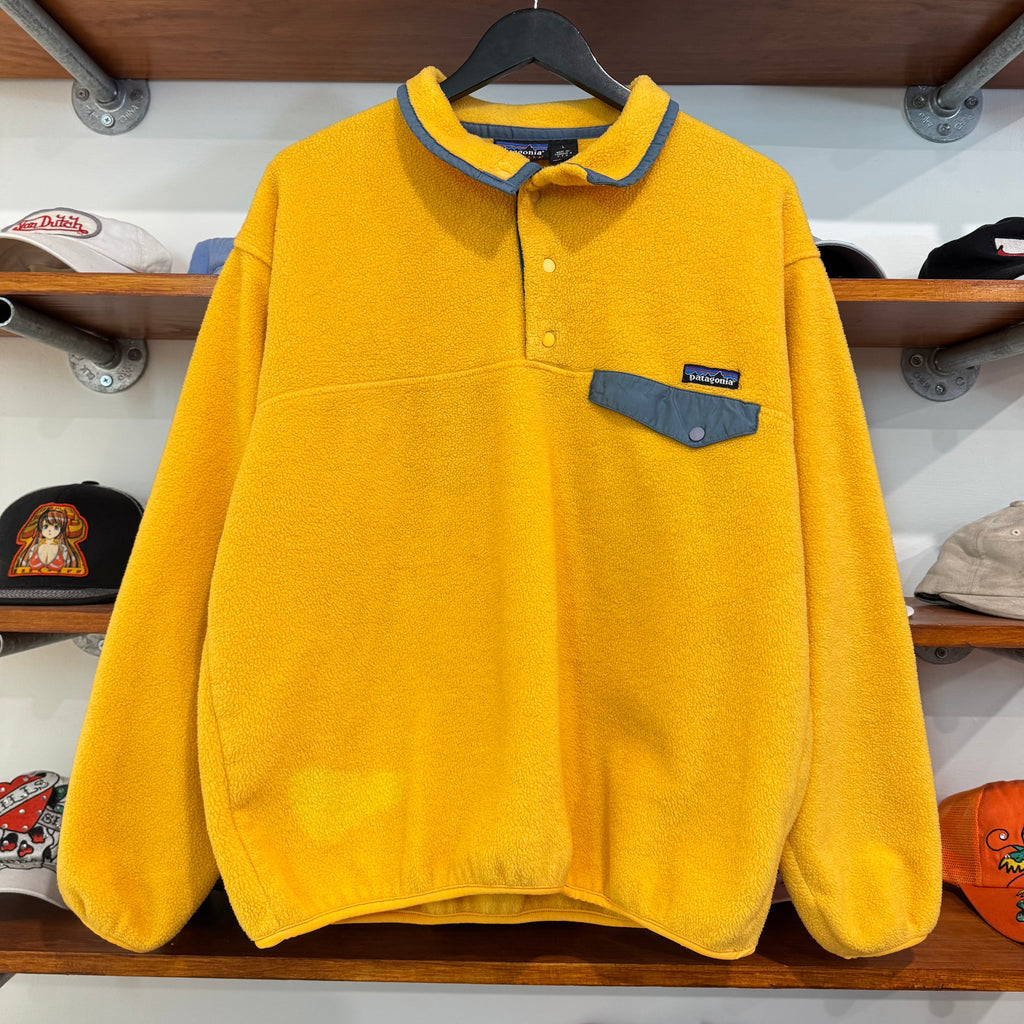 1990'S PATAGONIA SYNCHILLA 1/4 BUTTON-UP FLEECE - L