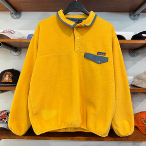 1990'S PATAGONIA SYNCHILLA 1/4 BUTTON-UP FLEECE - L