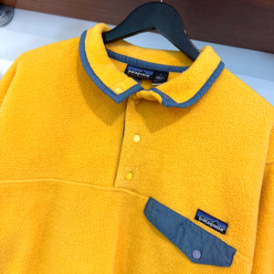 1990'S PATAGONIA SYNCHILLA 1/4 BUTTON-UP FLEECE - L