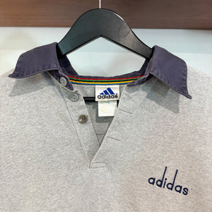 1990'S ADIDAS 'SAPPORO WINTER OLYMPIC GAMES' RUGBY SHIRT - M