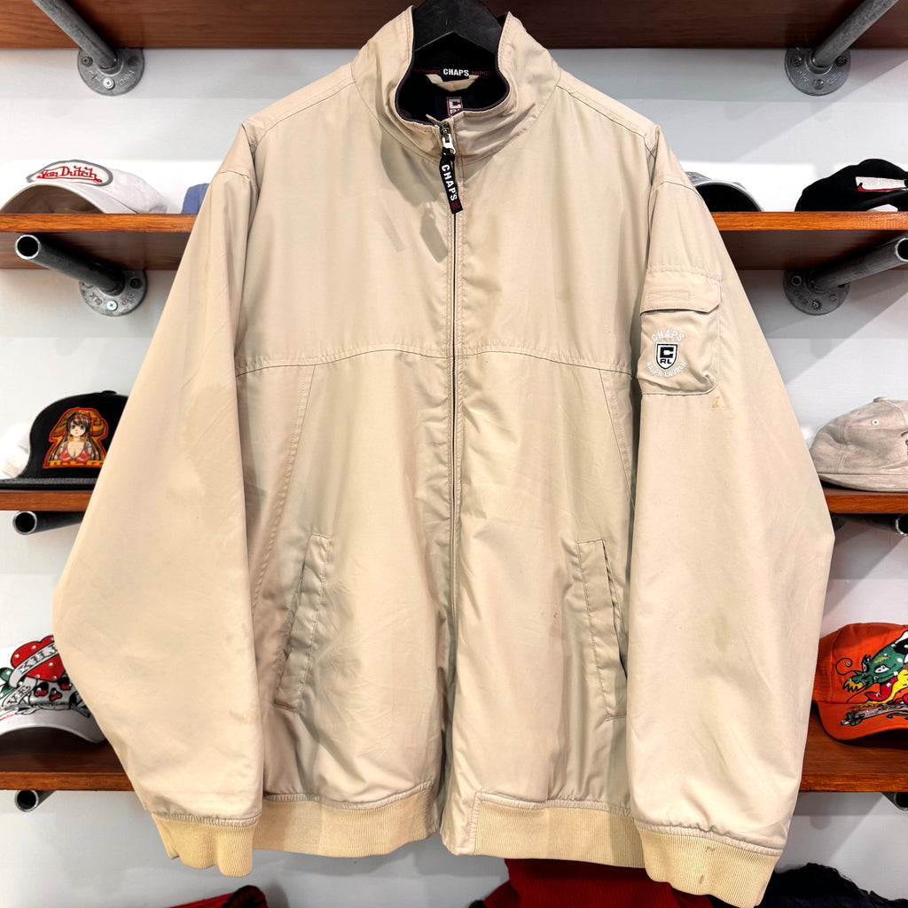 1990'S CHAPS RALPH LAUREN FLEECE LINED JACKET - XL